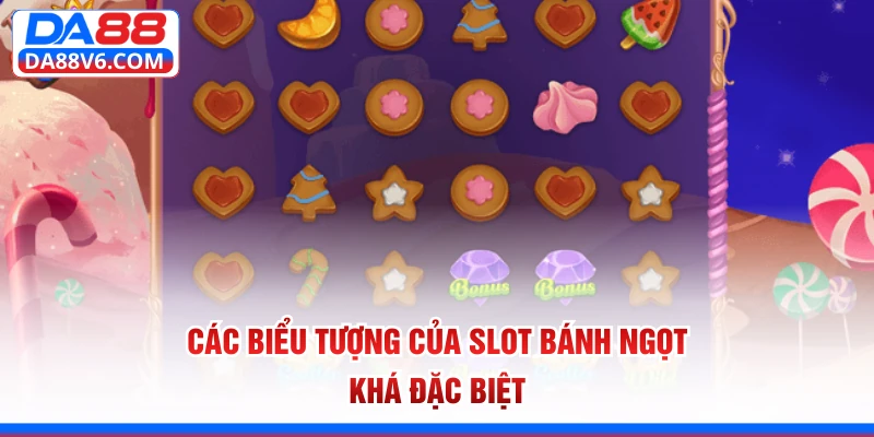 Các biểu tượng của slot bánh ngọt khá đặc biệt 
